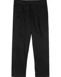 Low Brand Plissierte Tapered-Hose Schwarz