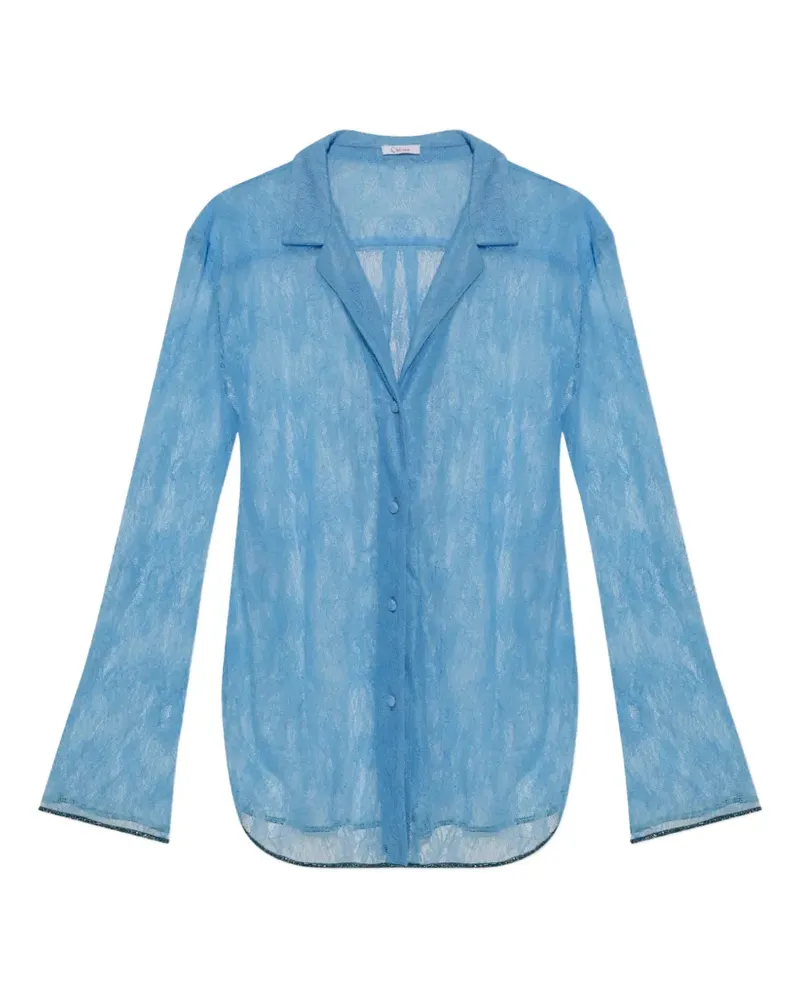 Oséree Hemd mit Blumenmuster - Blau Blau