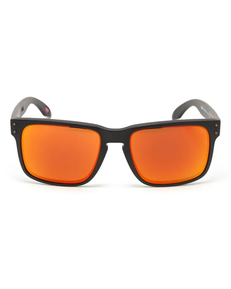 Oakley Sonnenbrille mit eckigem Gestell - Schwarz Schwarz