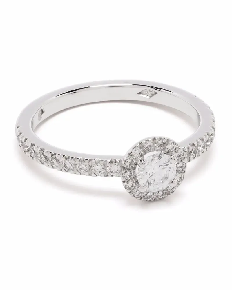 Loyal.e Paris Couronne Ring aus 18kt recycletem Weißgold mit synthetischem Diamant - Silber Silber