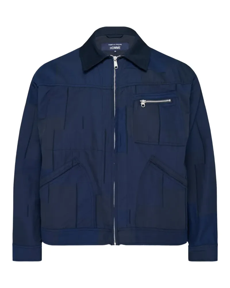 Comme des Garçons multi-pocket patchwork overshirt - Blau Blau