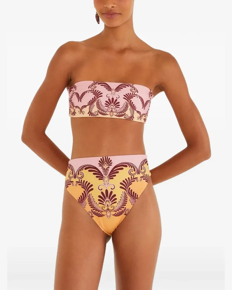 FARM Rio arabesque-print bikini - Gelb Gelb