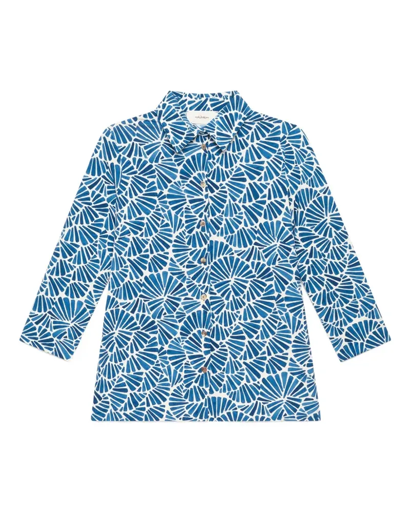 Maliparmi shell-print shirt - Blau Blau