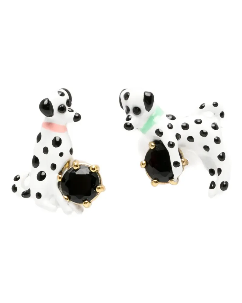 Les Néréides dalmata earrings - Weiß Weiß