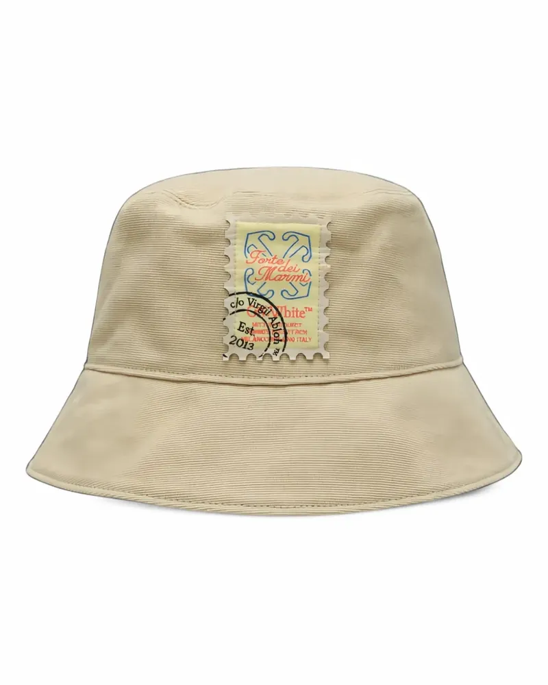 OFF-WHITE Fischerhut mit Logo-Patch - Nude Nude