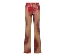 Lederhose im Metallic-Look - Rot