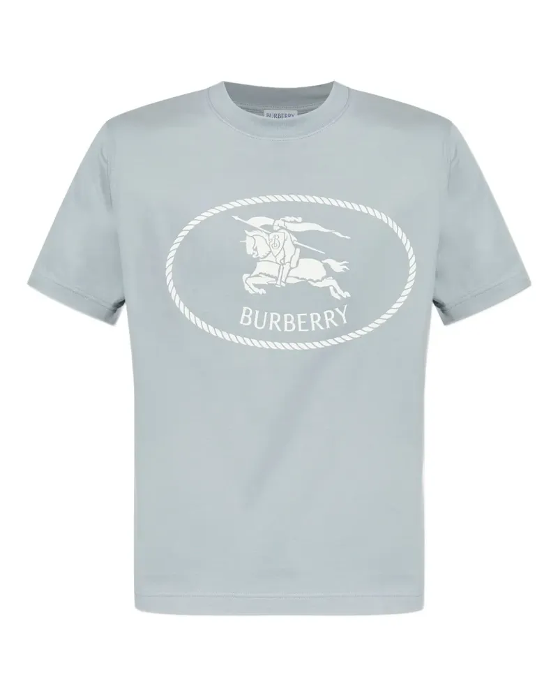 Burberry T-Shirt mit ovalem Logo - Blau Blau