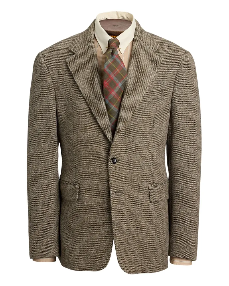Ralph Lauren Tweed-Blazer mit drei Knöpfen - Braun Braun