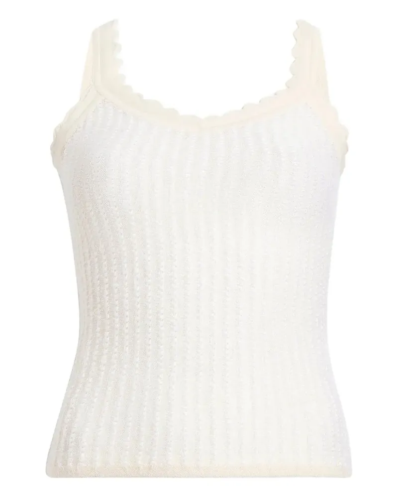 KHAITE Ennio Tanktop mit Wellensaum - Weiß Weiß