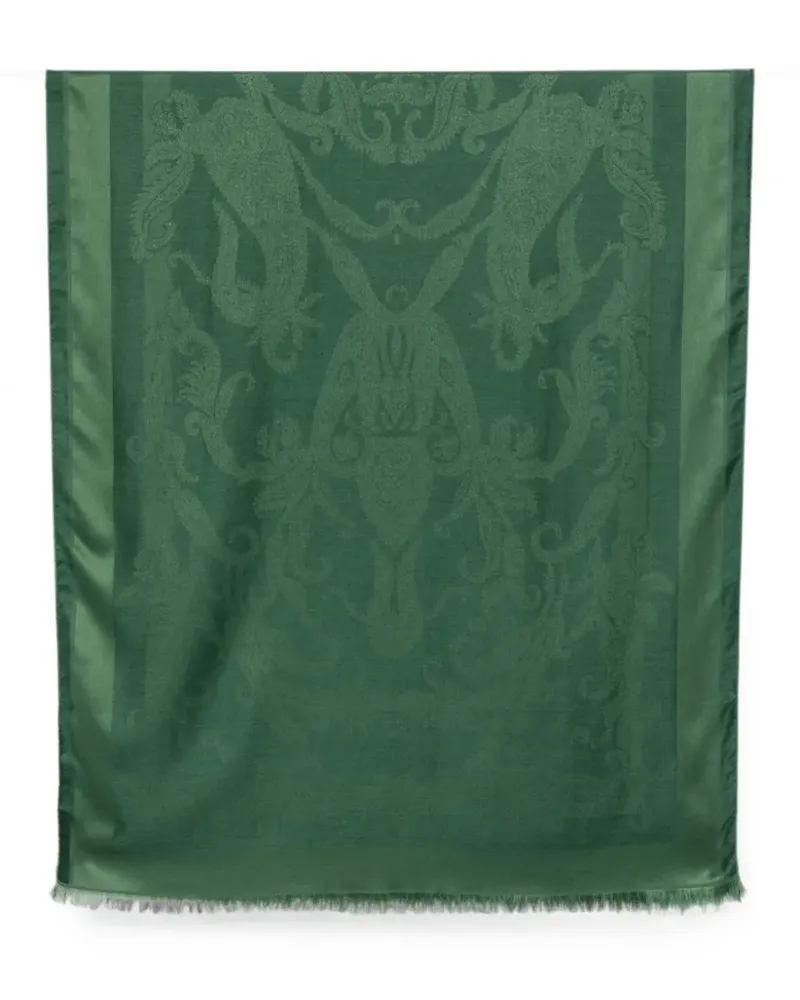 Etro Jacquard-Schal mit Paisleymuster - Grün Grün