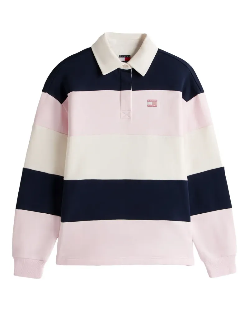 Tommy Hilfiger striped collared polo shirt - Rosa Rosa