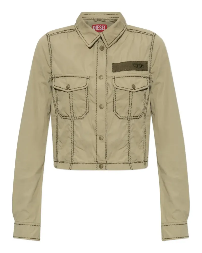 Diesel G-Roovy Jacke mit Kontrastnähten - Grün Grün