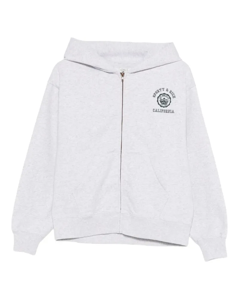 SPORTY & RICH California Emblem zip-up hoodie - Grau Grau