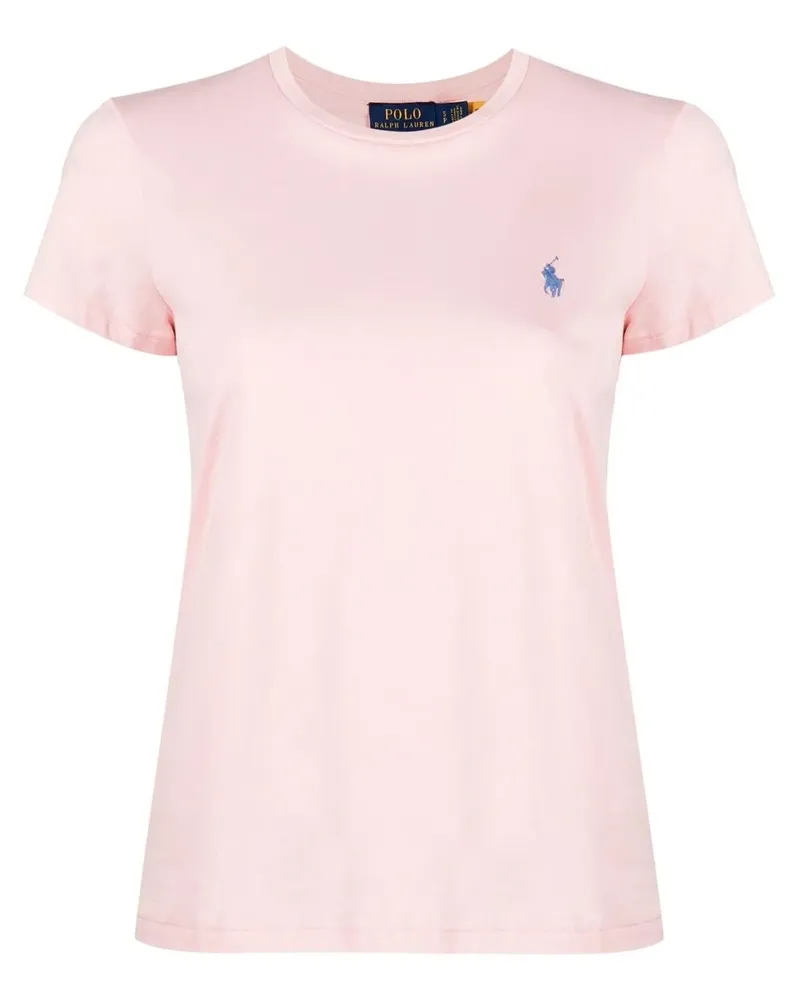 Ralph Lauren T-Shirt mit Polo Pony-Stickerei - Rosa Rosa