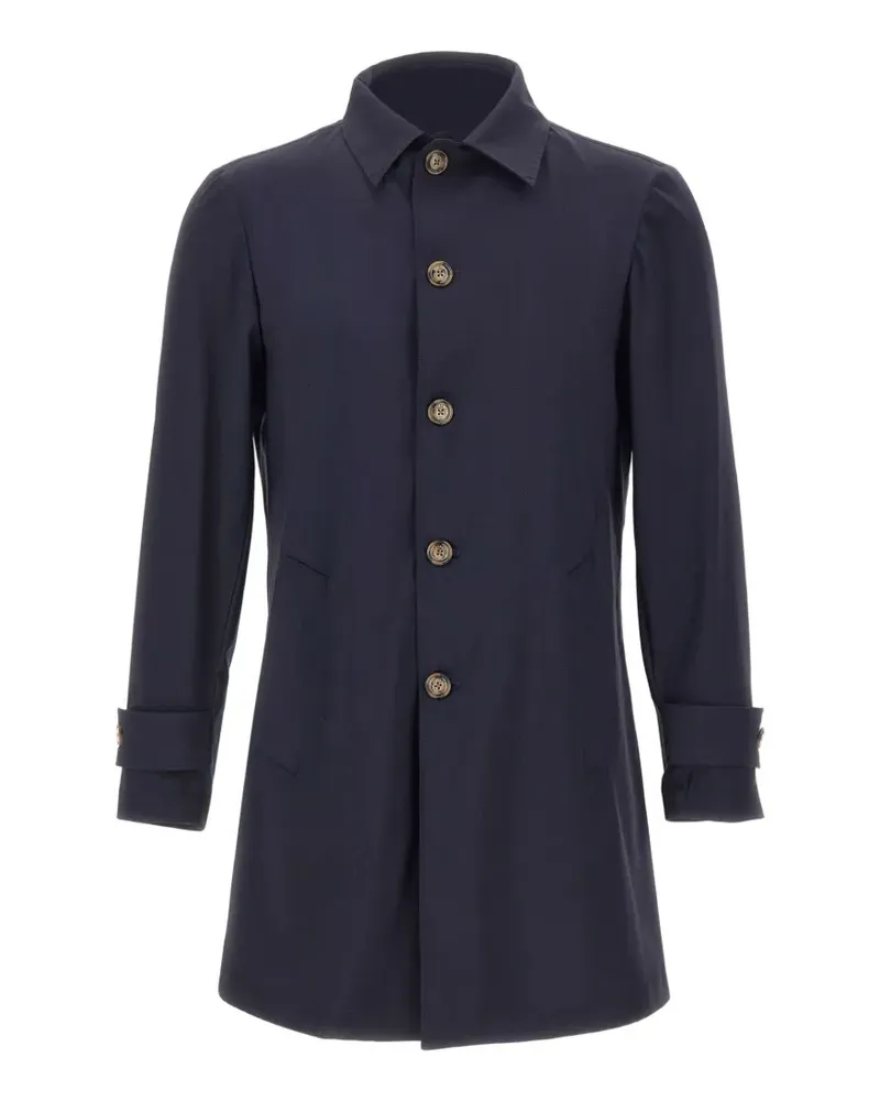 BARBA button-welt coat - Blau Blau
