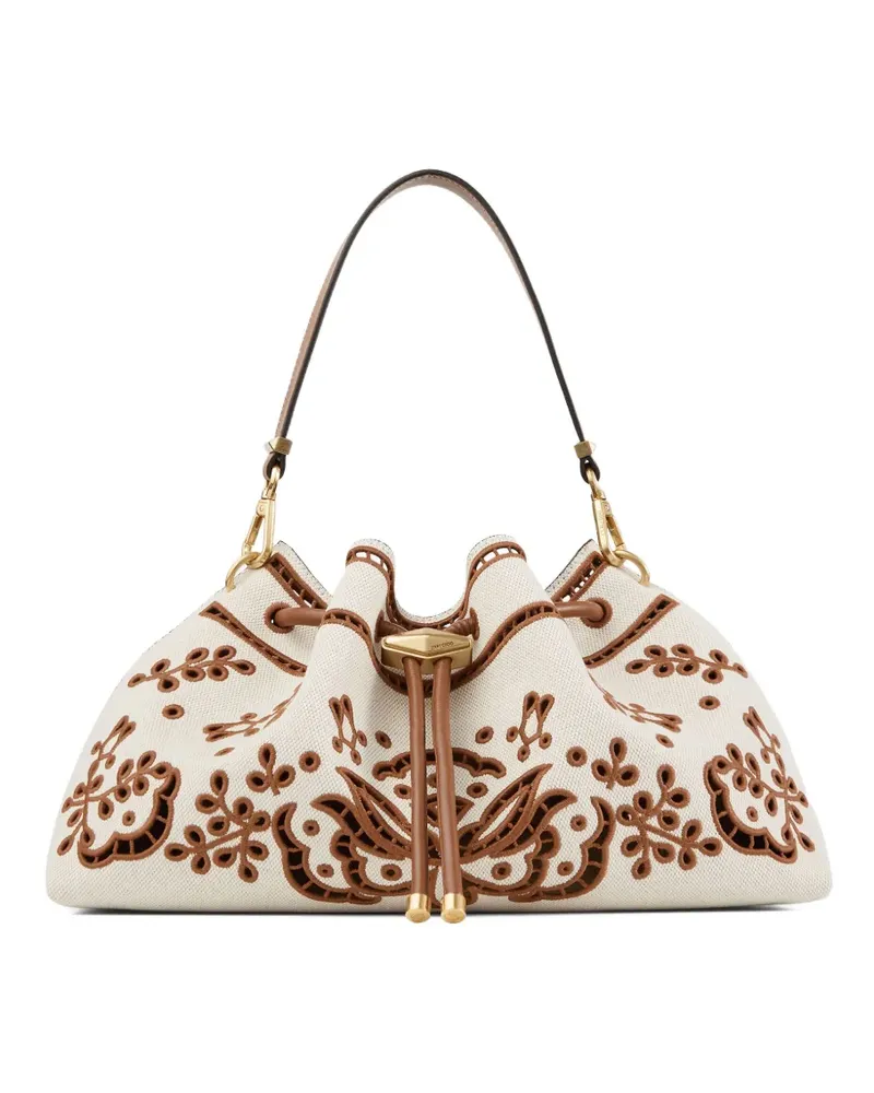 Jimmy Choo Mittelgroße Cinch Schultertasche - Nude Nude