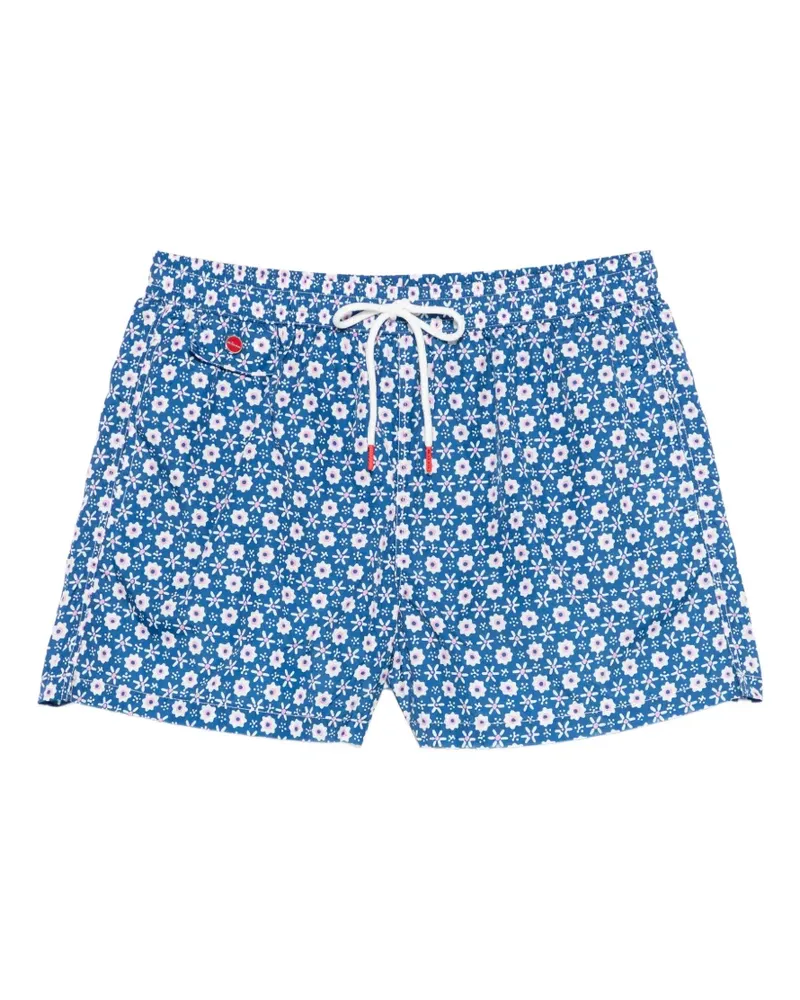 Kiton floral swim shorts - Blau Blau