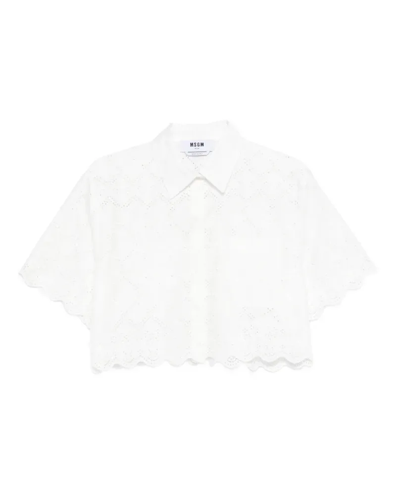 MSGM Klassisches Hemd - Weiß Weiß