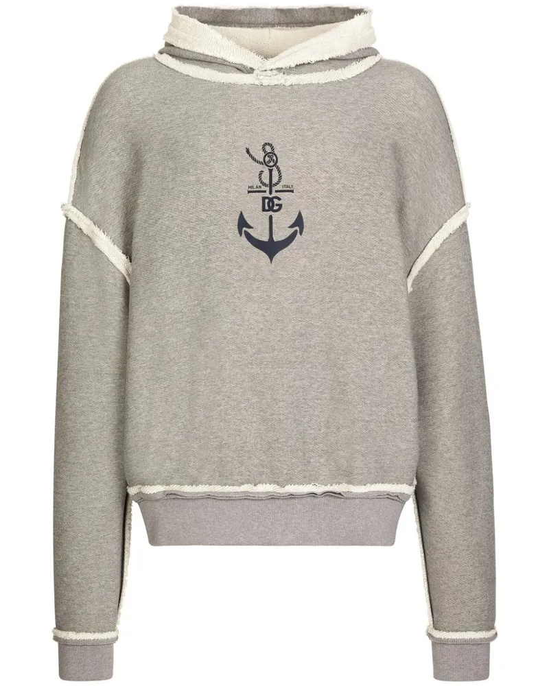 Dolce & Gabbana Hoodie mit Logo-Print - Grau Grau