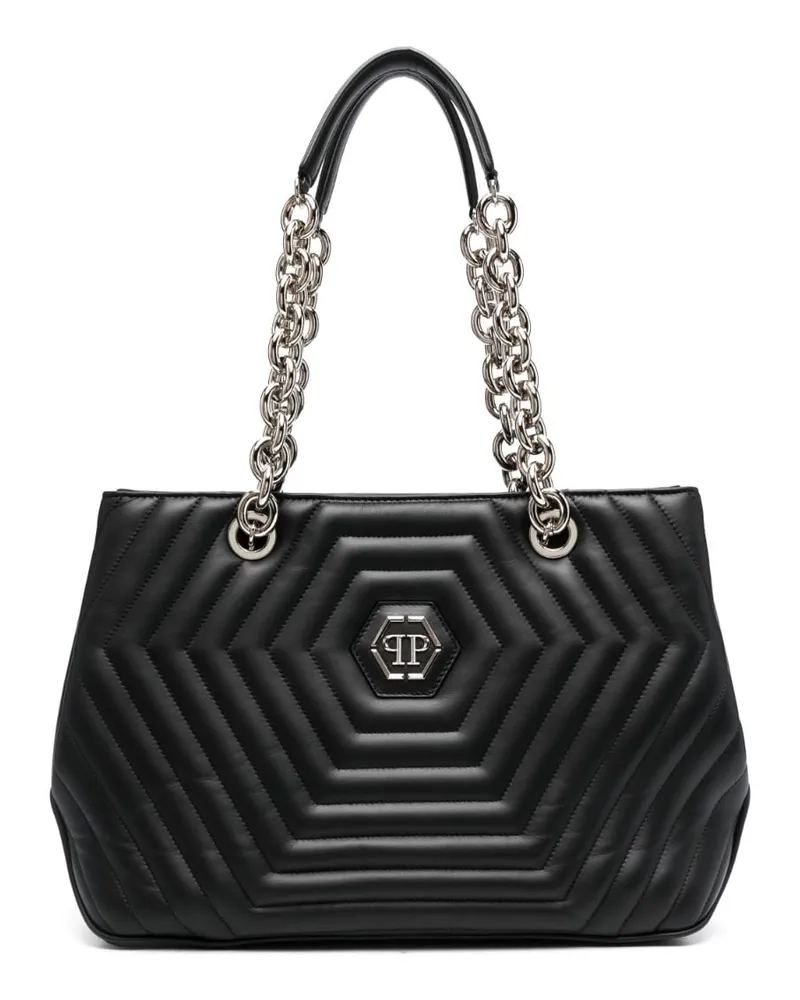 Philipp Plein Sechseckige Schultertasche - Schwarz Schwarz