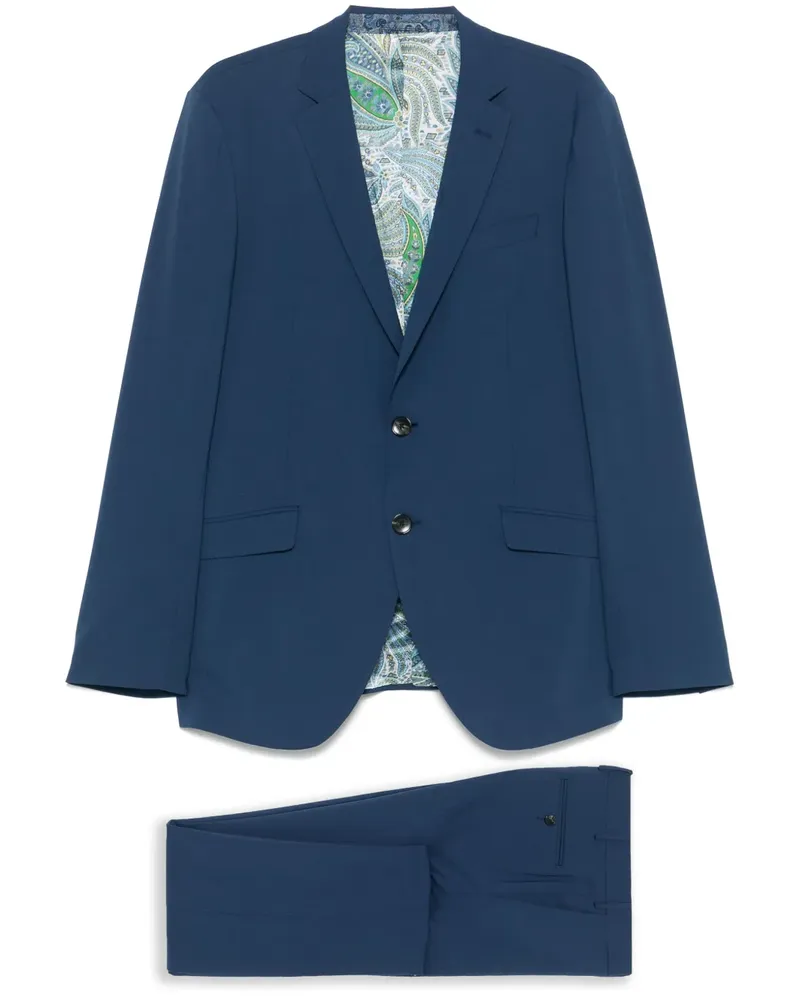 Etro Einreihiger Anzug - Blau Blau