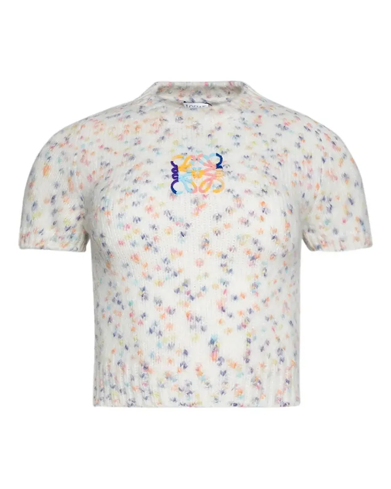Loewe short-sleeve knitted top - Weiß Weiß