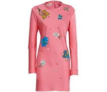Floral Daze Minikleid mit Pailletten - Rosa