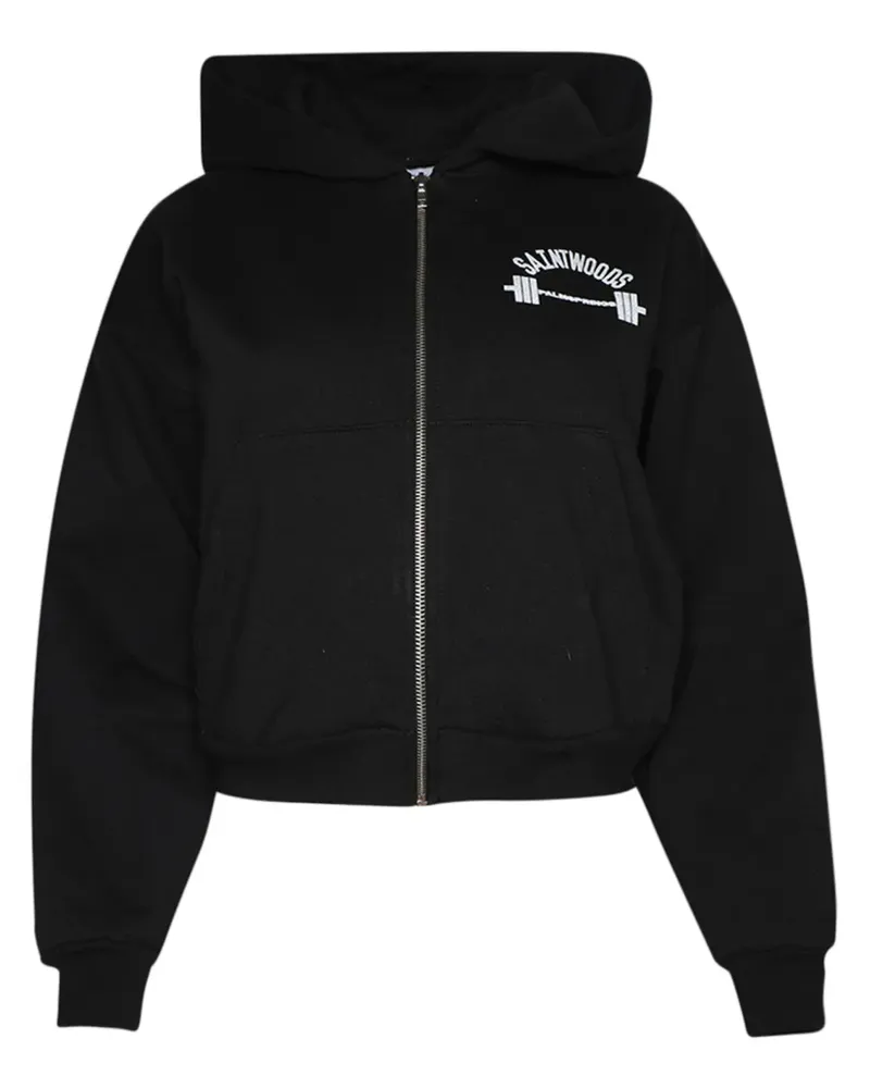 Saintwoods Klassischer Cropped-Hoodie - Schwarz Schwarz