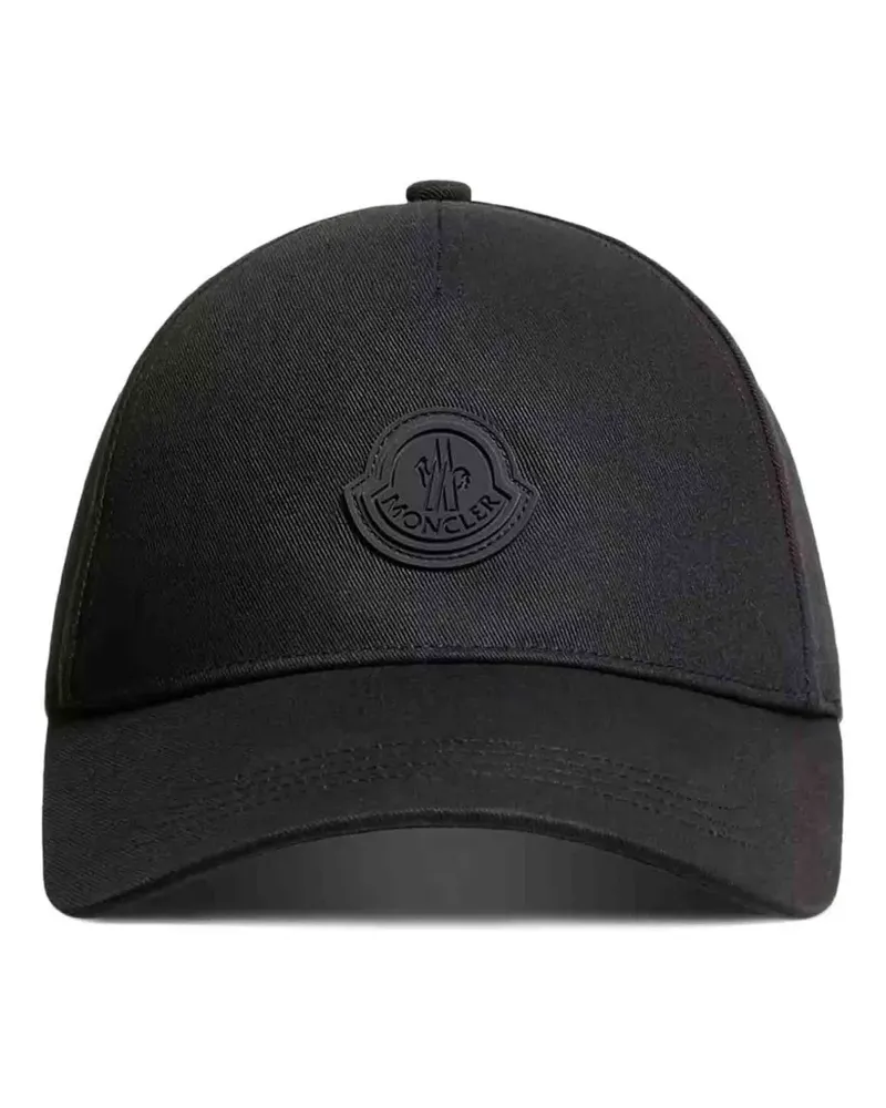 Moncler Baseballkappe mit Logo-Patch - Schwarz Schwarz