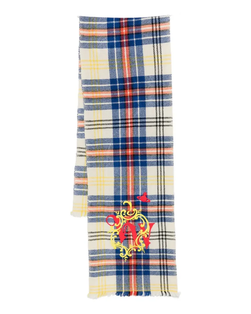 Vivienne Westwood Yak Schal mit Schottenkaro - Blau Blau