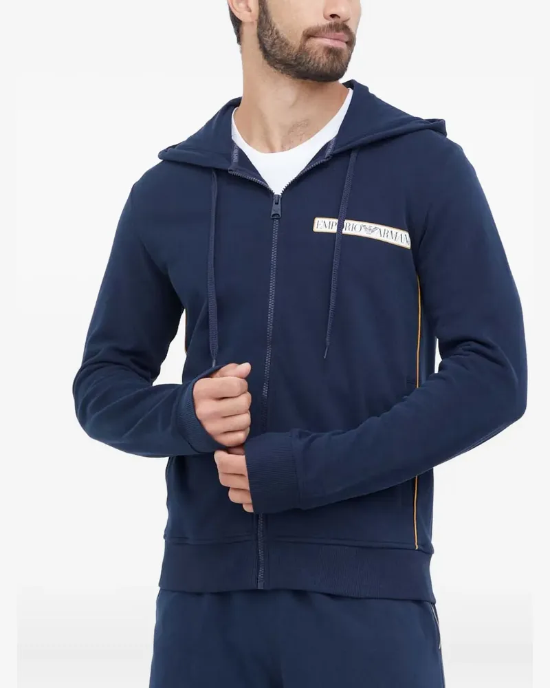 Emporio Armani Kapuzenjacke mit Reißverschluss - Blau Blau