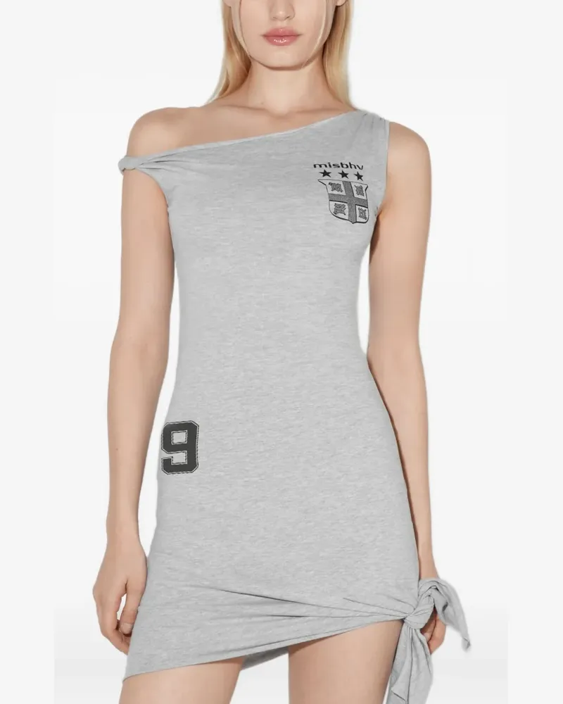 MISBHV knot-graphic football mini dress - Grau Grau