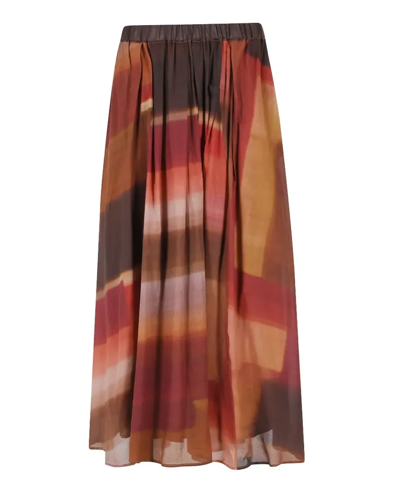 KILTIE abstract-print gathered skirt - Rot Rot