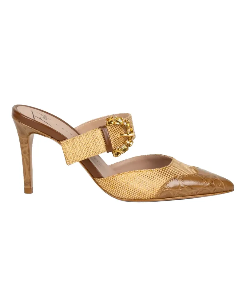 FESTA Milano Camilla buckle-strap mules - Nude Nude