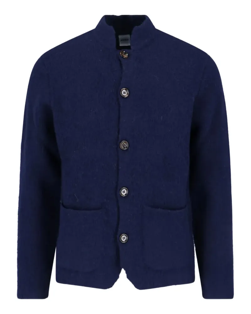 ASPESI Cardigan mit aufgesetzter Tasche - Blau Blau