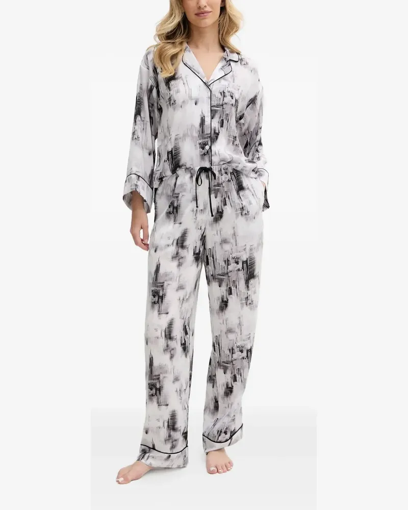 DKNY Pyjama mit Print - Grau Grau