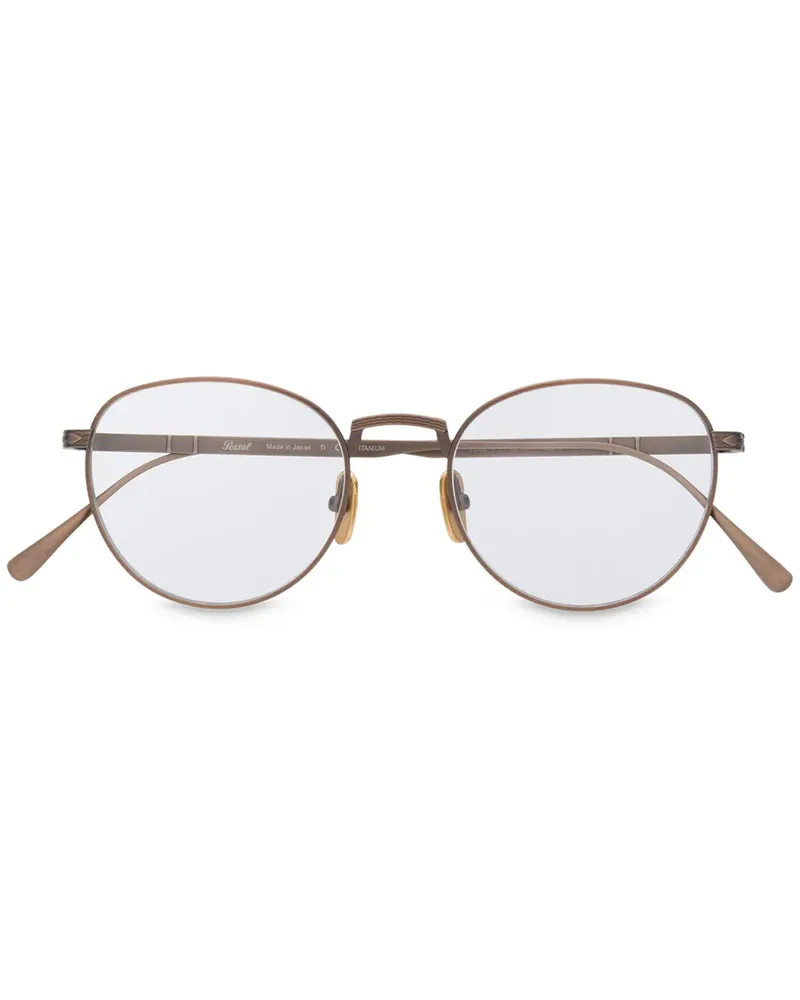 Persol Sonnenbrille mit rundem Gestell - Gold Gold