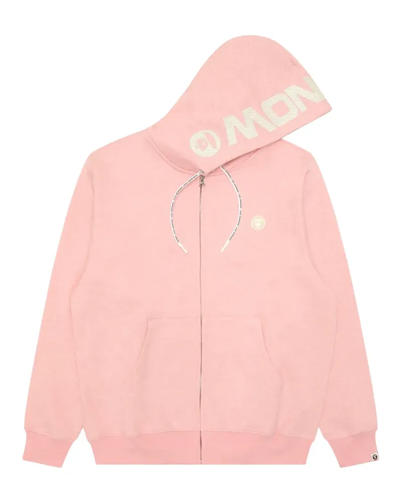BAPE Kapuzenjacke mit Logo-Patch - Rosa Rosa