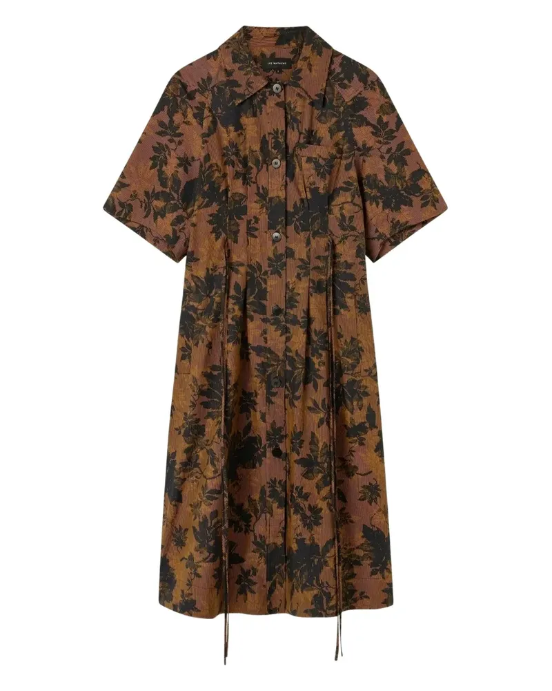 Lee Mathews Ivy floral midi hirt dress - Braun Braun