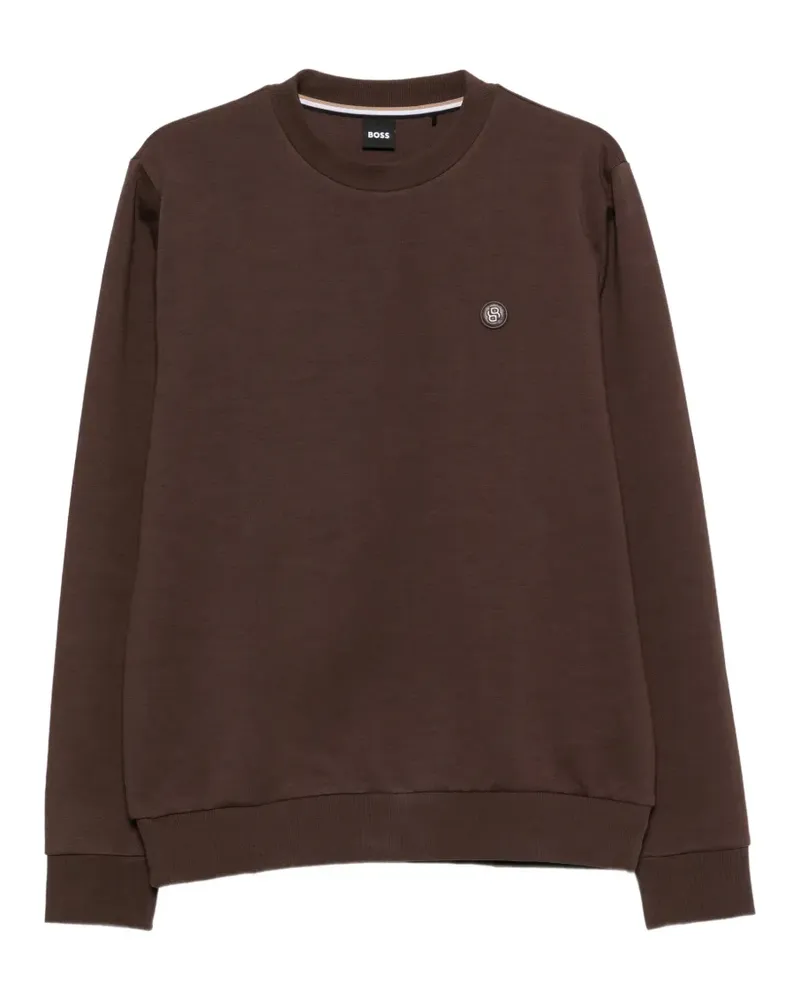 HUGO BOSS Sweatshirt mit Rundhalsausschnitt - Braun Braun