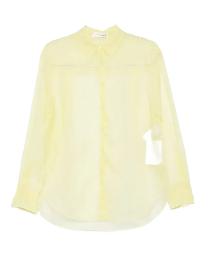 FRANKIE Shop sheer button-up shirt - Gelb Gelb