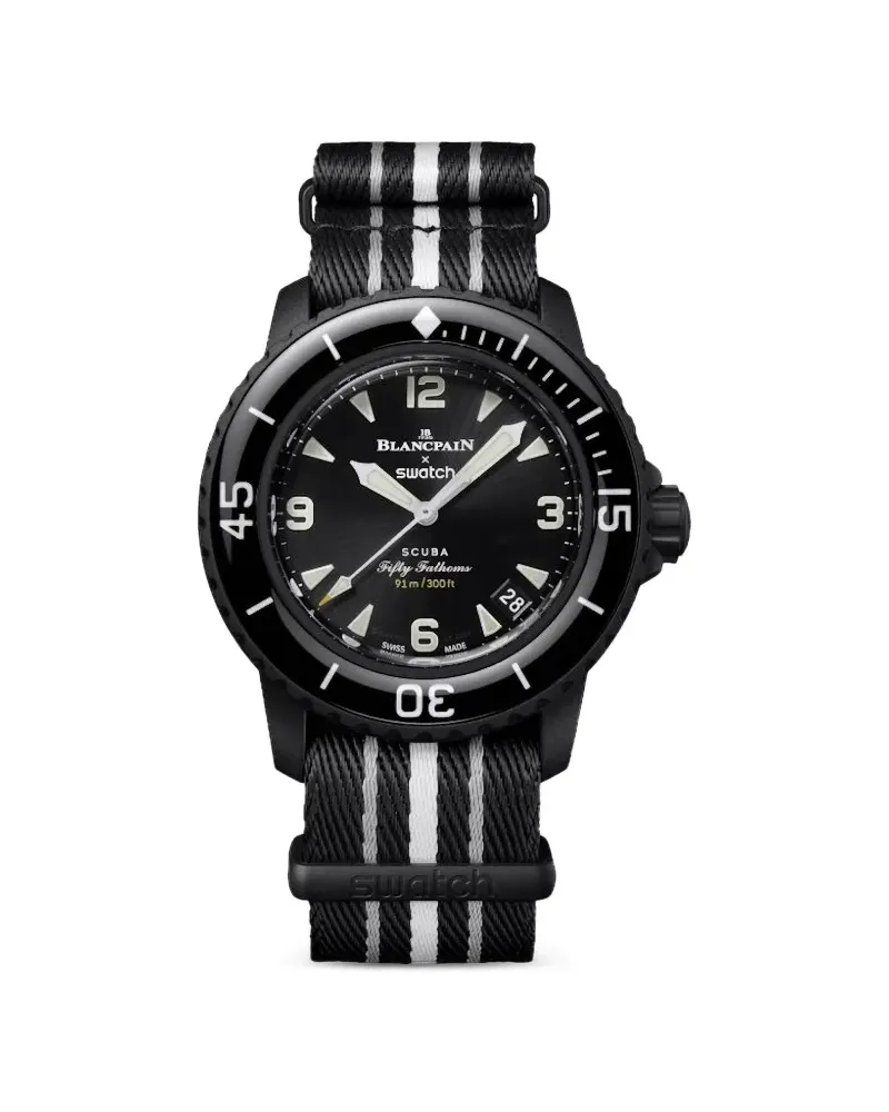 Blancpain x Swatch Ocean Of Storms Armbanduhr 42,3mm - Schwarz Schwarz