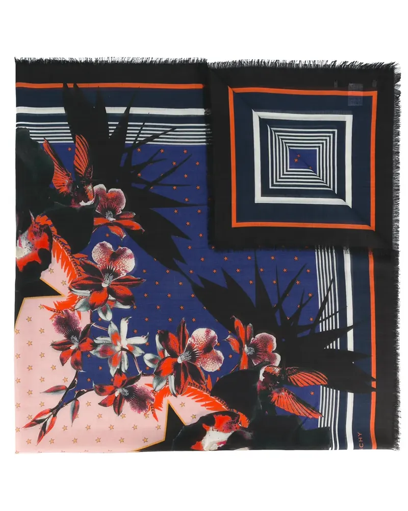 Givenchy Schal mit Blumen-Print - Mehrfarbig Mehrfarbig