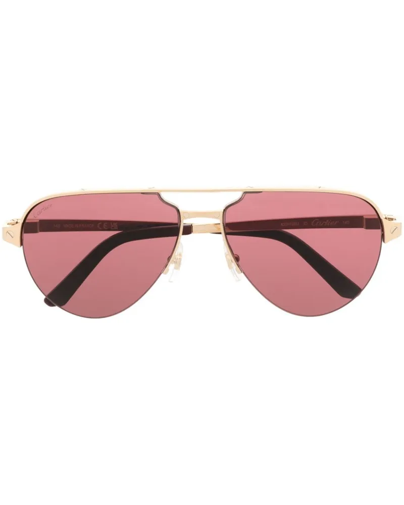 Cartier Getönte Pilotenbrille Gold