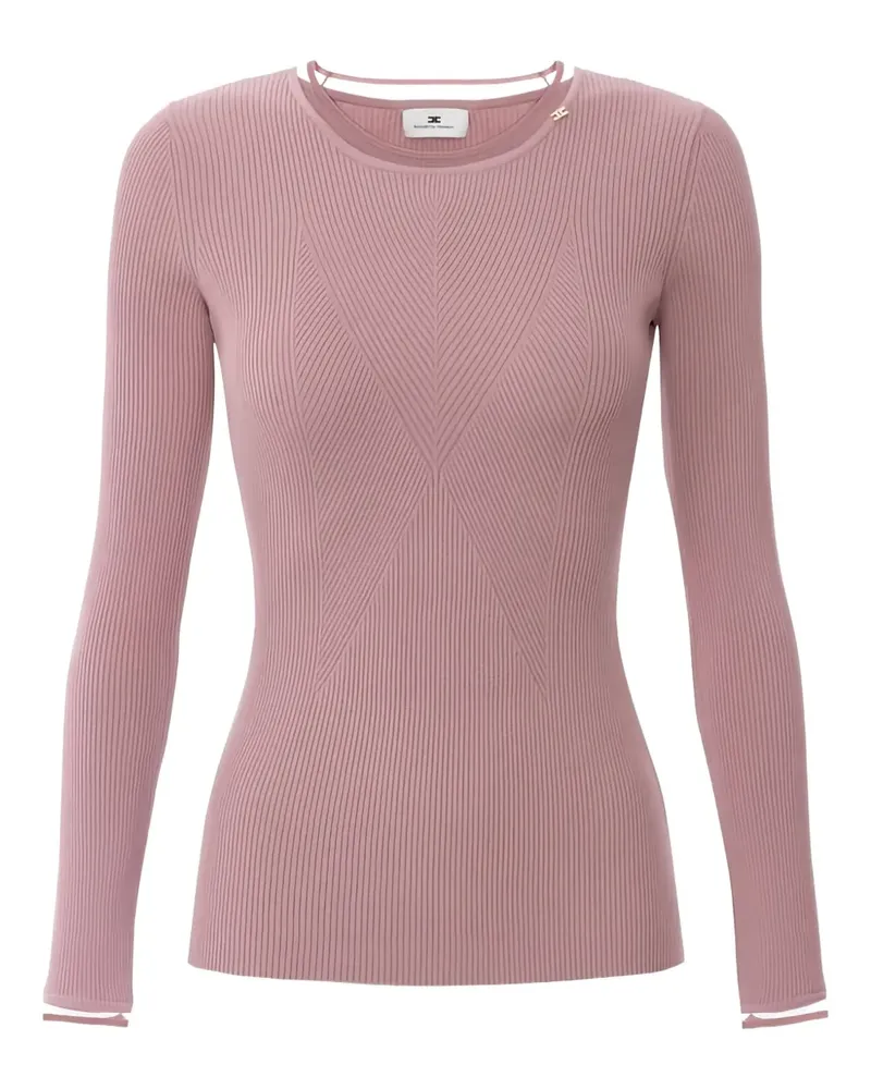 Elisabetta Franchi Gerippter Pullover - Rosa Rosa