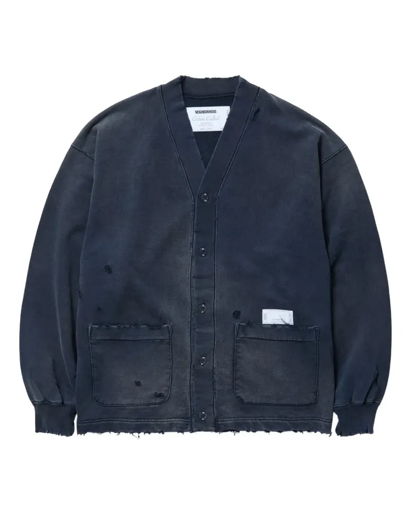 Neighborhood Sweatshirt mit ausgefranstem Saum - Blau Blau