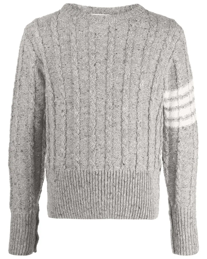 Thom Browne Pullover mit Zopfmuster - Grau Grau
