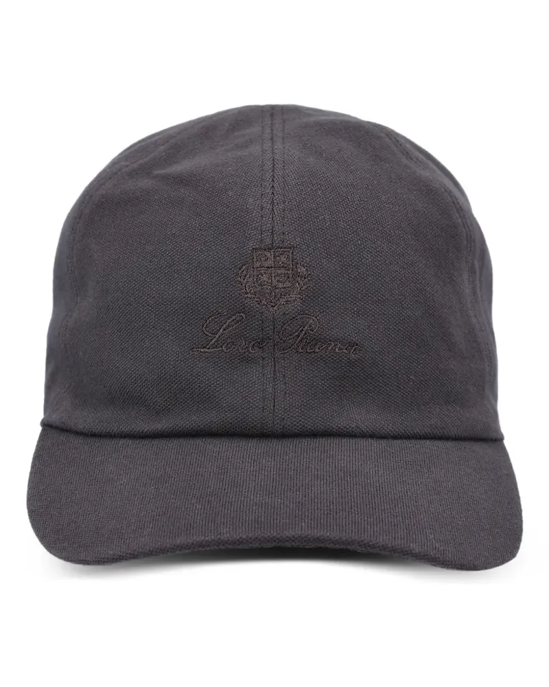 Loro Piana Baseballkappe mit Logo-Stickerei - Grau Grau