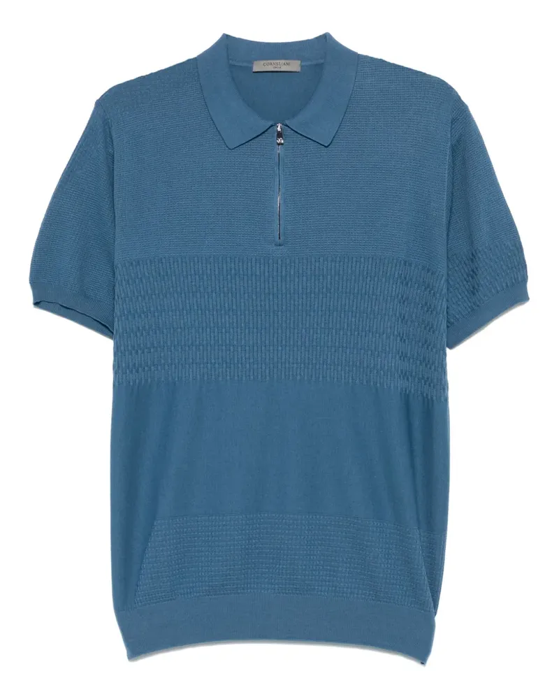 Corneliani Gestricktes Poloshirt - Blau Blau