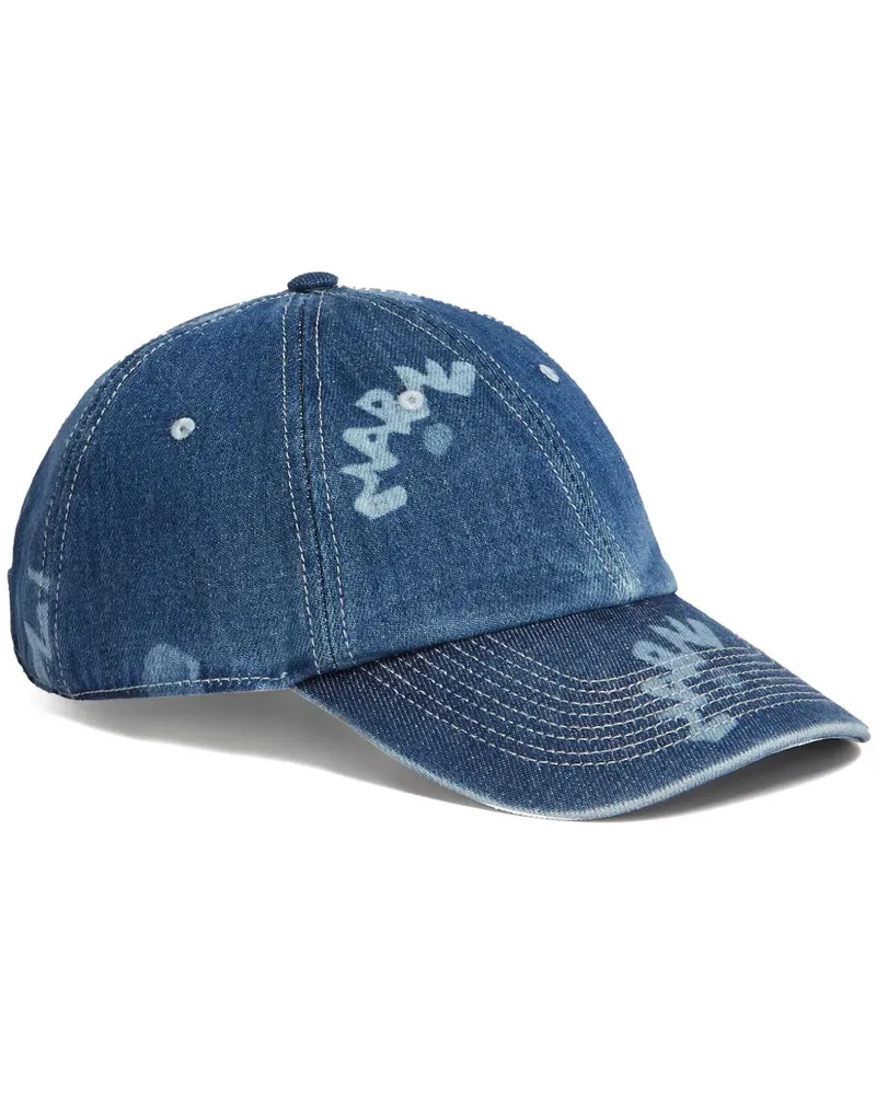 Marni Jeans-Baseballkappe mit Logo-Print - Blau Blau